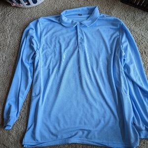 Men's Light Blue Lightweight Long Sleeve Shirt Size 2XL NEW